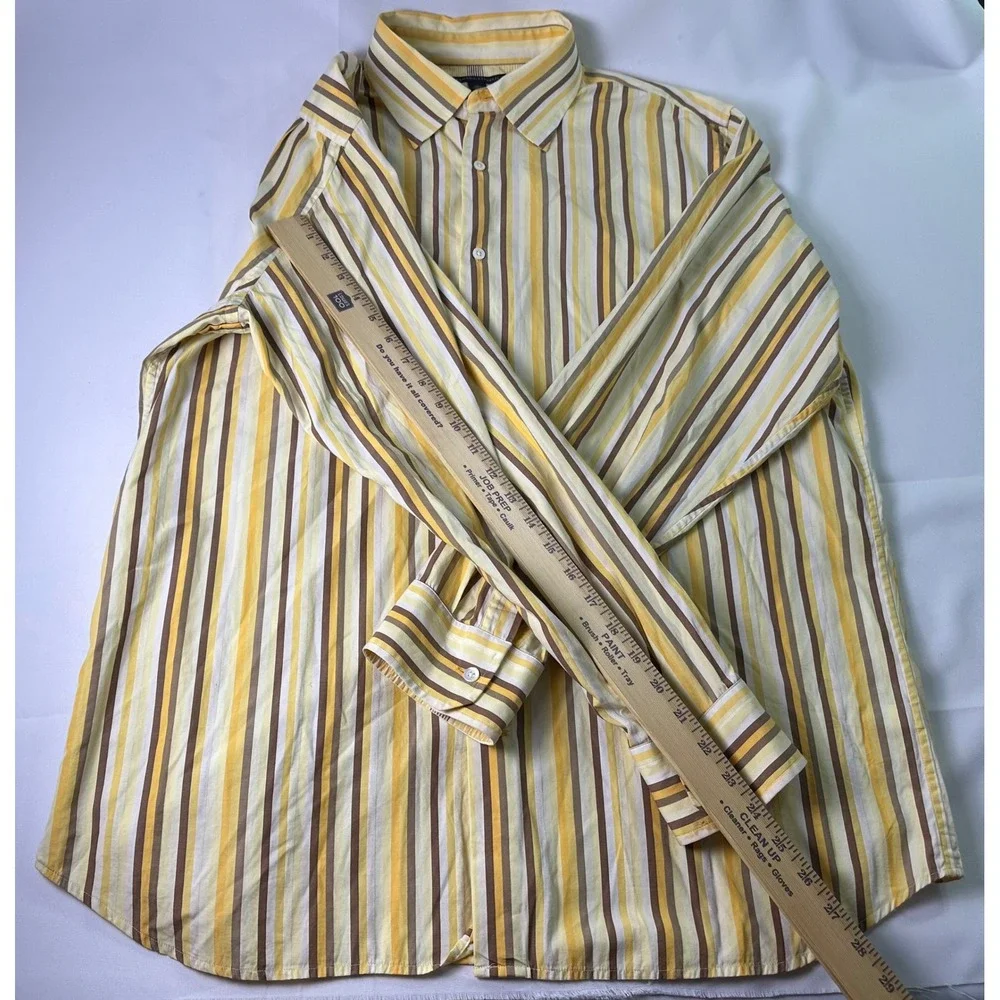 Banana‎ Republic XL Button Down Shirt Striped Long Sleeve Casual Mens Soft Wash